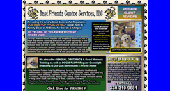 Desktop Screenshot of best-friends-canine-services.com